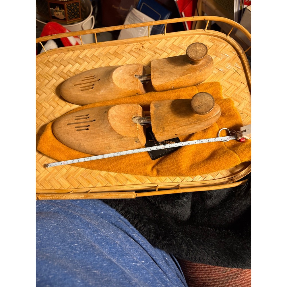 Vintage Florsheim Royal Imperial Wooden Shoe Trees Rochester Shoe Tree Co Size S